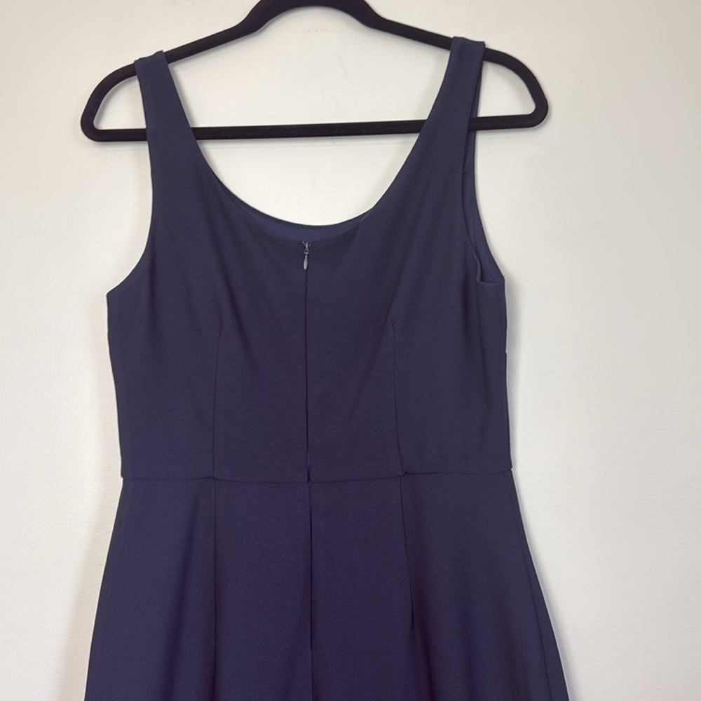 Betsey Johnson Women's Navy Blue Scuba Crepe Embroidered Midi Dress Size 8 - Picture 8 of 10